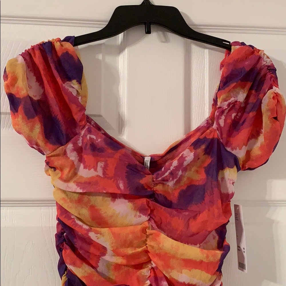 Brand new UO Kailua mesh rushed mini dress!